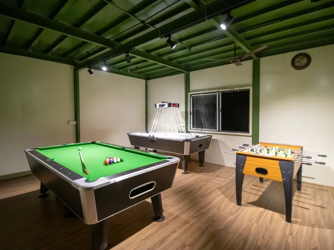 Games room at Birds Nest Resort